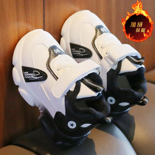 3儿童鞋子男女款2023新款4加绒女童夹二棉鞋薄宝宝小童幼儿1一2岁