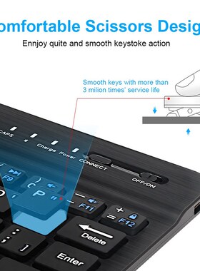 Wireless Bluetooth Keyboard Mouse For Samsung Galaxy Tab S7