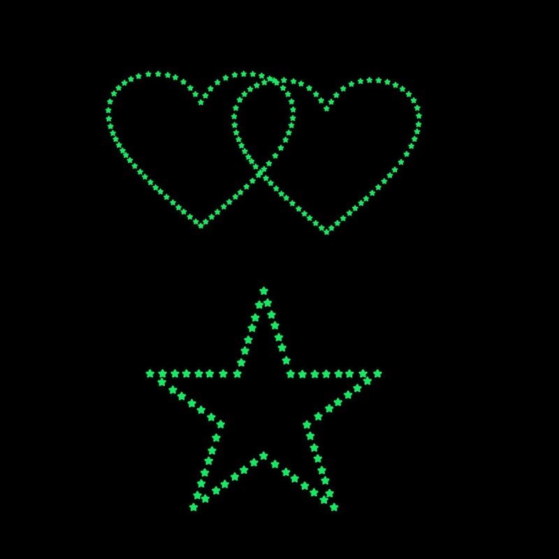 推荐127Pcs 3D Stars Glow In The Dark Wall ers Luminous Fluor