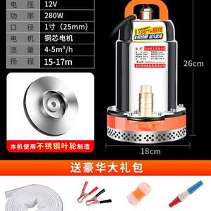 盛界直流潜水泵12v24电瓶专用48D60V72伏电动车用高扬程灌溉抽