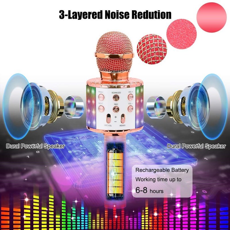 速发WS-858 Bluetooth Wireless Microphone Handheld Karaoke Mi