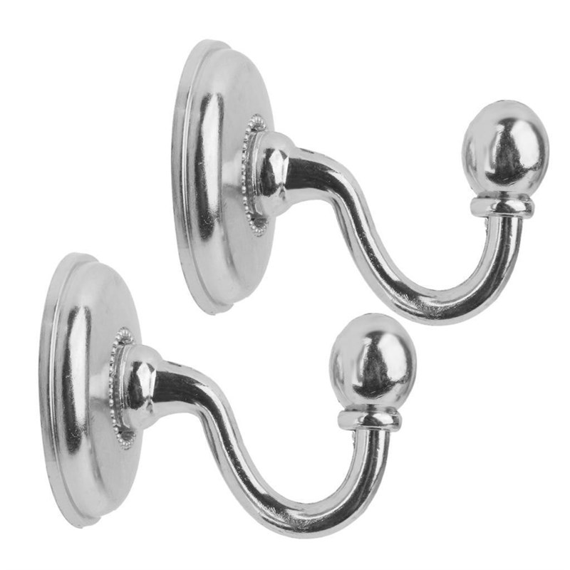 2x Metal Curtain Holdback Wall Tie Back Hooks Hanger Holder