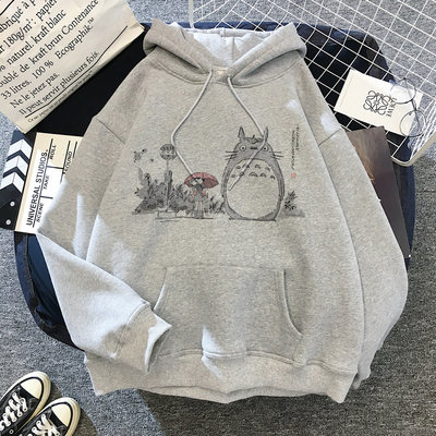 推荐Japanese Anime Cartoon Totoro Hoodie Women Kawaii Hoodei