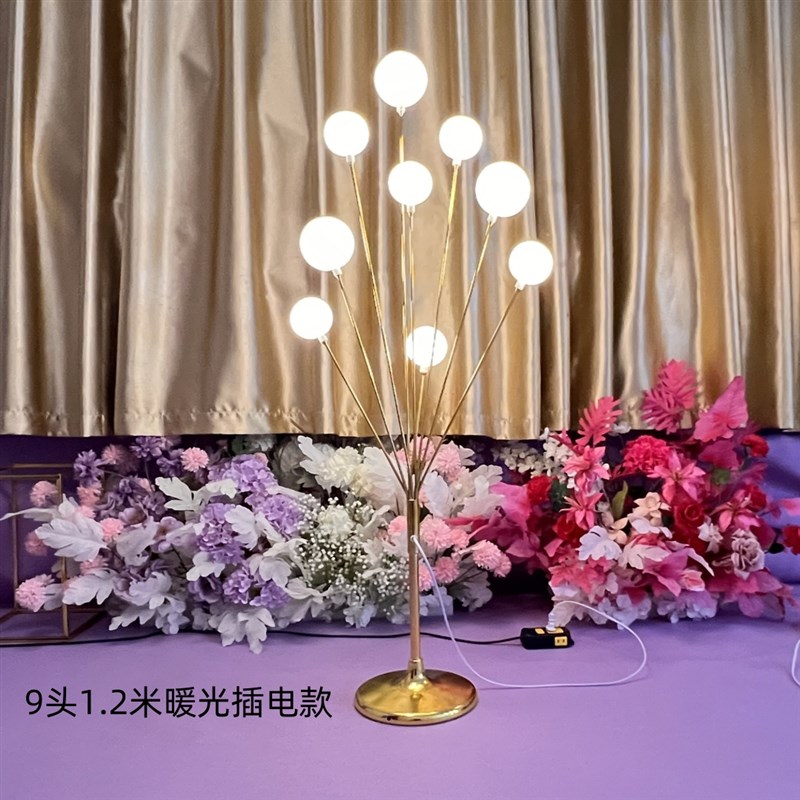 OD59婚庆婚礼道具铁艺幸福果苹果D树路引灯发光摆件装饰舞台布置