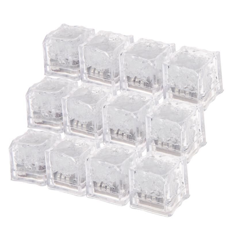 LED Ice Cubes Glowing Party Ball Flash Light Luminous Neon W