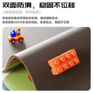儿童房地毯可擦洗宝宝防摔爬行客厅卧室床边汽车轨道交通游戏地垫