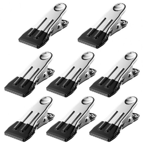 推荐Clothes Hanger Clips 8Pcs Useful Wide Mouth Easy to Use