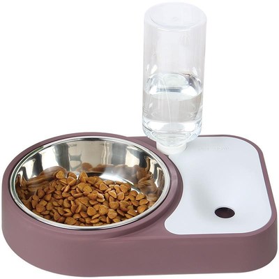 猫碗狗盆狗碗双用自动饮水食盆狗碗猫咪水碗O防湿嘴饭盆宠物用品