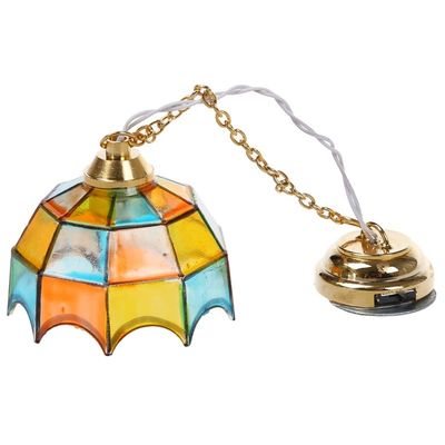 Metal 112 Dollhouse Miniature Ceiling Lamp Model with Multi