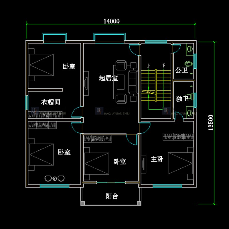 新农村乡村三层两层半大气欧式自建房别墅定制图纸可补充设计水电