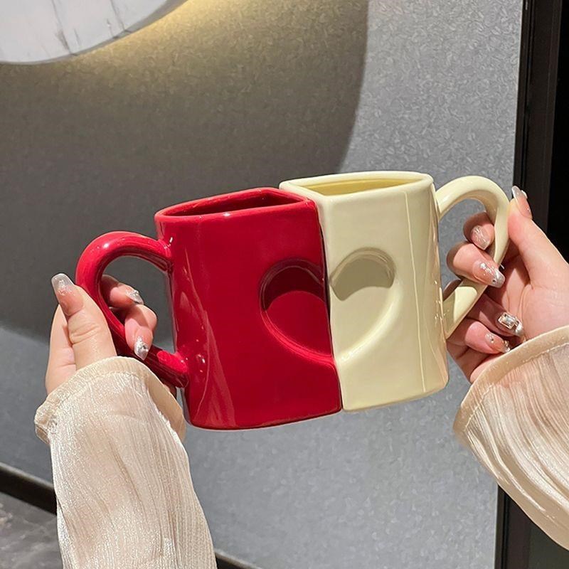 陶瓷漱口杯刷牙杯洗漱口杯情侣对杯结婚杯子一对乔迁结婚新婚送礼
