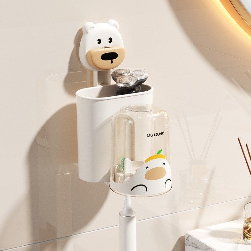 牙刷牙刷置物架壁挂式免打孔儿童卡通可爱吸盘牙杯漱口杯架新款,家庭/个人清洁工具,脸盆架,淘宝优惠券,粉丝福利购,淘宝优惠卷