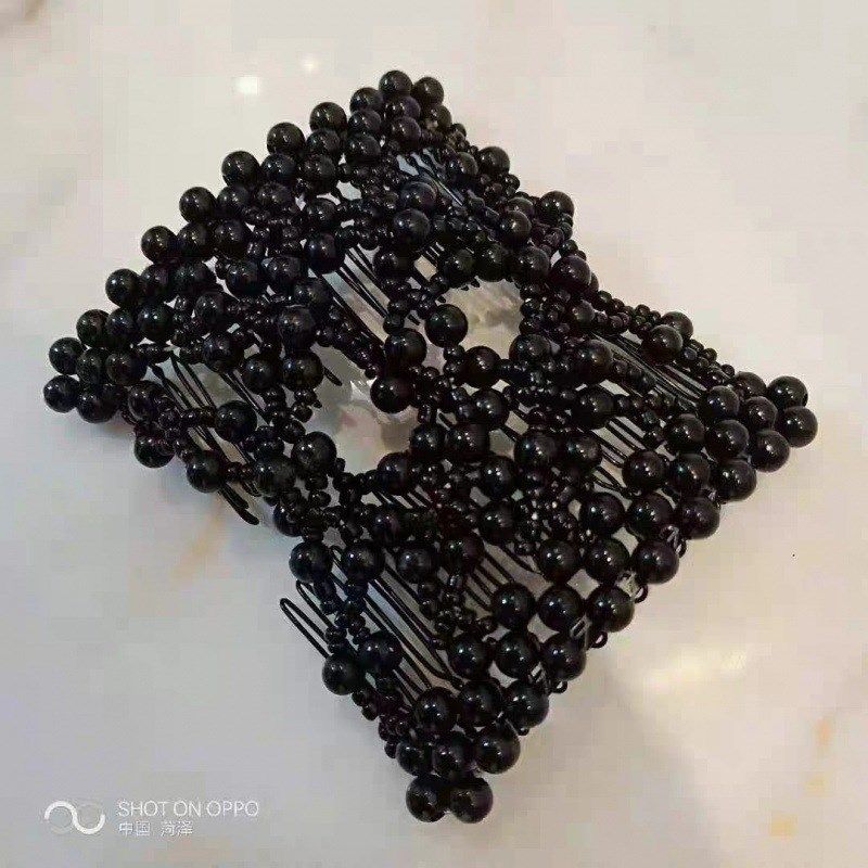多功能盘发器韩版发饰魔术插梳百变发梳I珍珠发夹水晶头饰卷发发