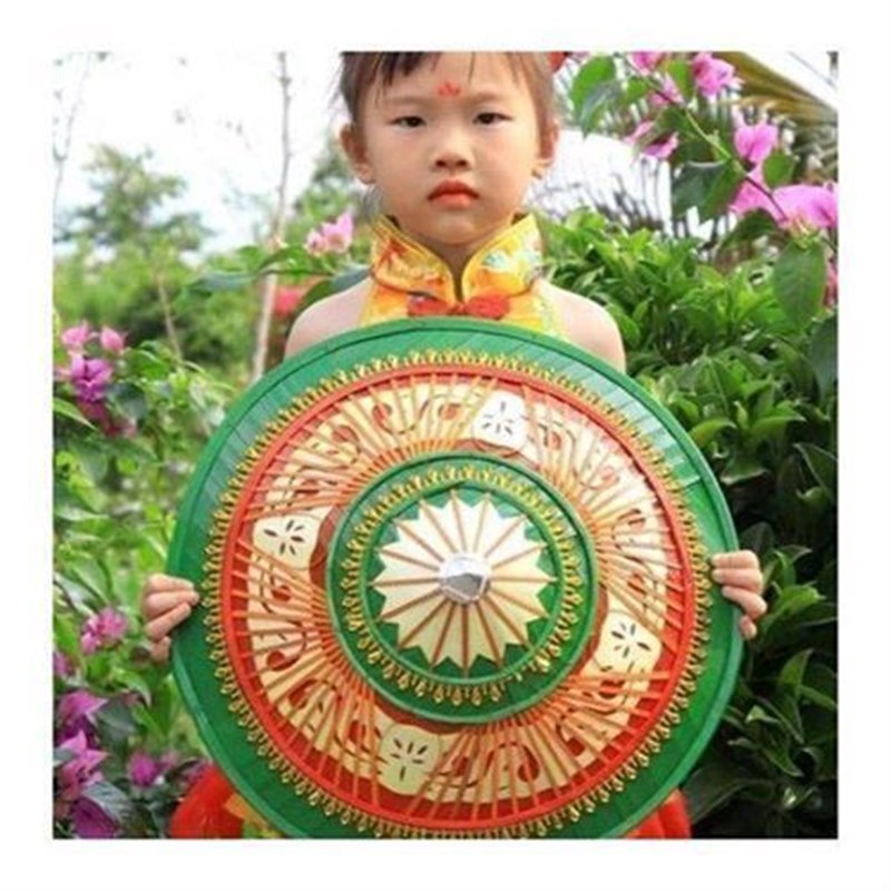 竹编帽子傣族手工编织斗笠舞蹈帽表演帽演出道具少数民族编织品