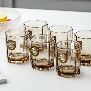 新款玻璃杯防摔招待客人杯子家用喝水耐摔水杯喝酒杯水晶白啤