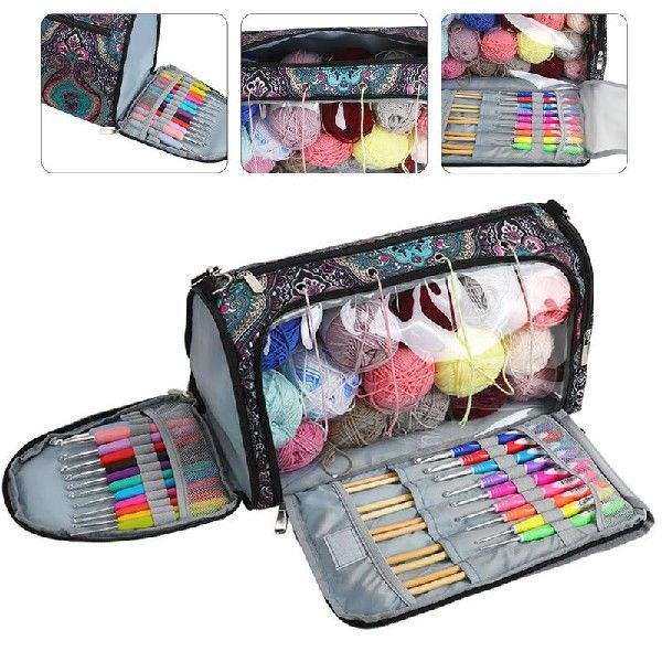 推荐Crochet Bag Knitting Yarn Organizer Knitting Bags For Ya