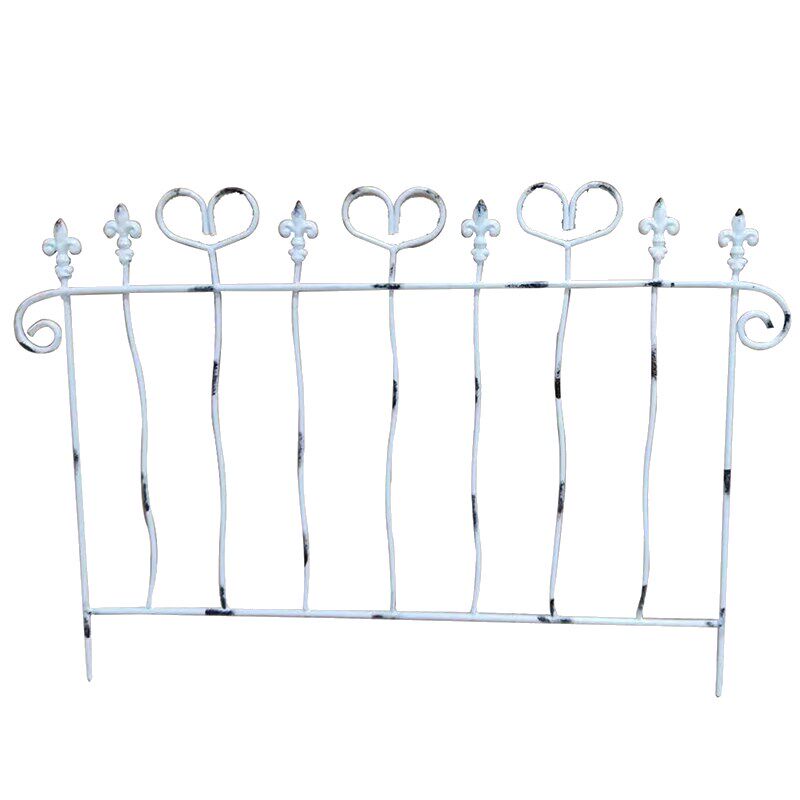 铁艺做旧白色铸铁m防腐铁栅栏护栏围栏小篱笆地插围栏栏杆爬藤架