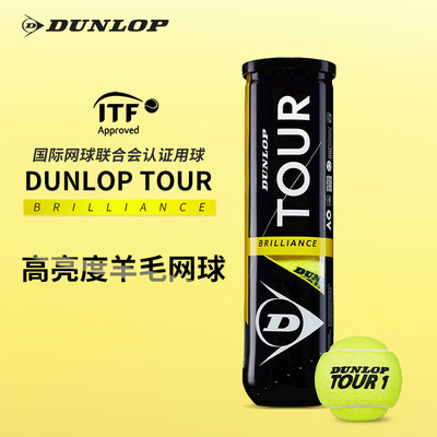 DUNLOP邓禄普网球加亮网球练习比赛用球TOUR BRILLIANCE 2024新球