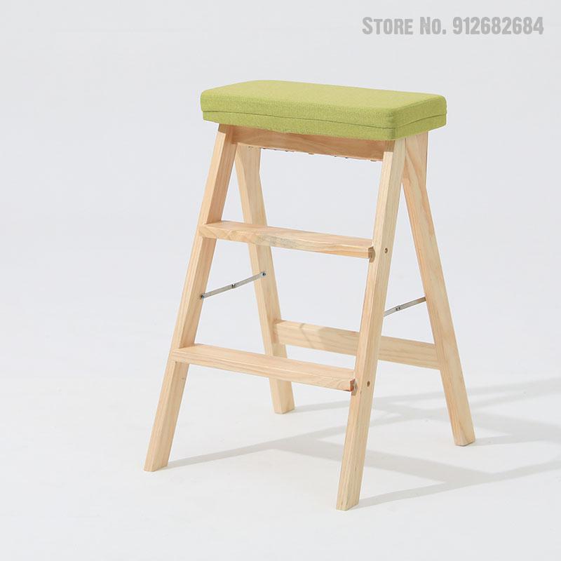 推荐Wooden staircase modern solid wood folding household mul