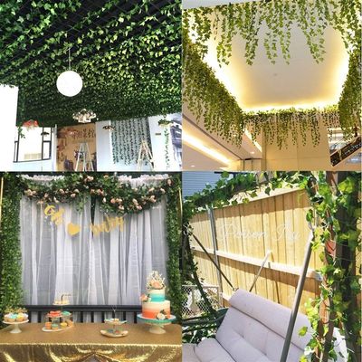 极速240cm Leaf Vine Artificial Hanging Plants Liana Silk Fak