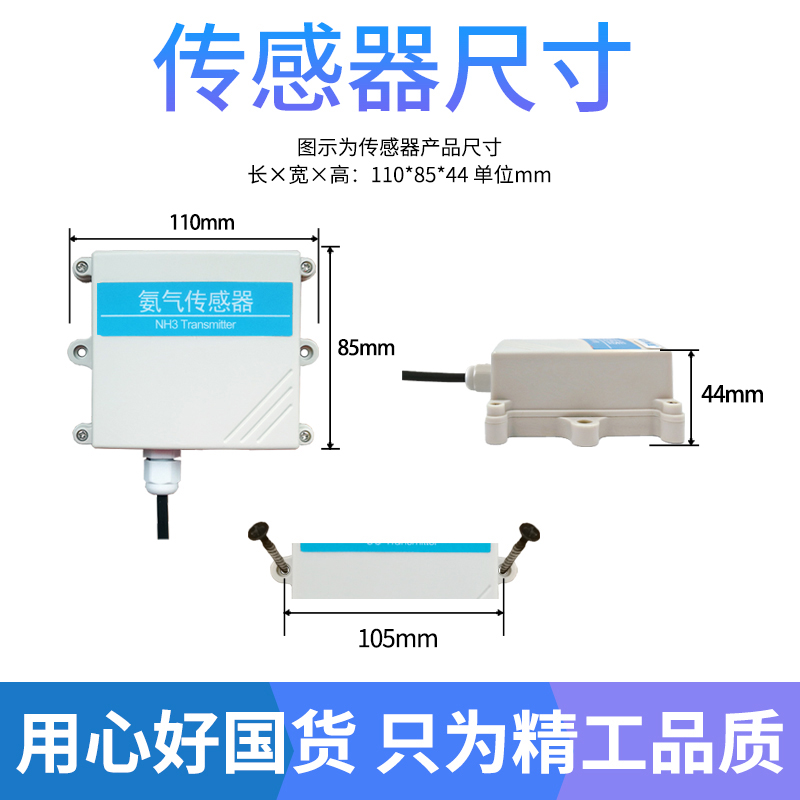 速发RS485壁挂式氨气传感器有毒有害臭味检测仪气体变送器电压型