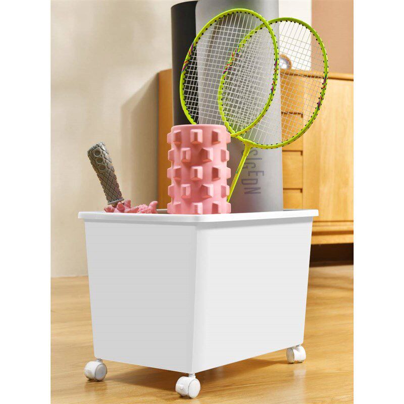 健身器材瑜伽垫收纳筐带轮运动用品置物架羽毛球球拍工具收纳篮,收纳整理,运动器材收纳用具,淘宝优惠券,粉丝福利购,淘宝优惠卷