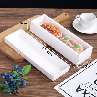 50克长条雪花酥包装盒牛轧饼干糖礼盒凤梨O酥烘焙纸盒手提袋