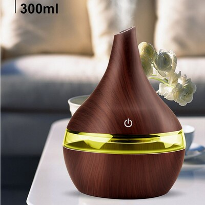 Mist-Maker Air-Diffuser Ultrasonic-Air-Humidifier Wood-Grain