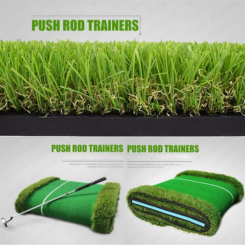 Portable 3m Indoor Golf Putting Green Swing Trainer Set Putt