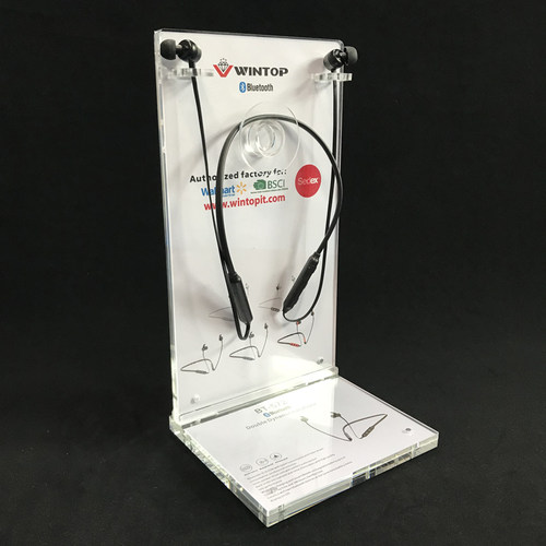 多功能创意耳塞入耳劲挂脖式围脖式蓝牙运动耳机展示架陈列架支架