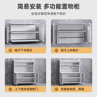 厨房置物架多层收纳架餐边柜落地多层家用微波炉收纳架储物柜橱柜