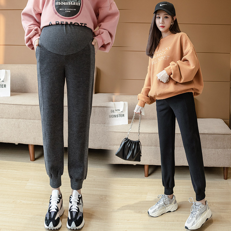 150小个子孕妇裤春季外穿九分裤时尚矮个子显高打底裤孕妇装洋气