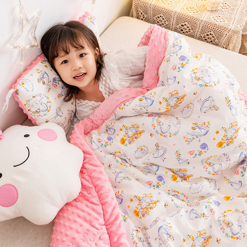 卡通全棉豆豆被子纯棉春秋被幼儿园加厚冬被枕头芯儿童安抚毯被芯,床上用品,化纤被,淘宝优惠券,粉丝福利购,淘宝优惠卷