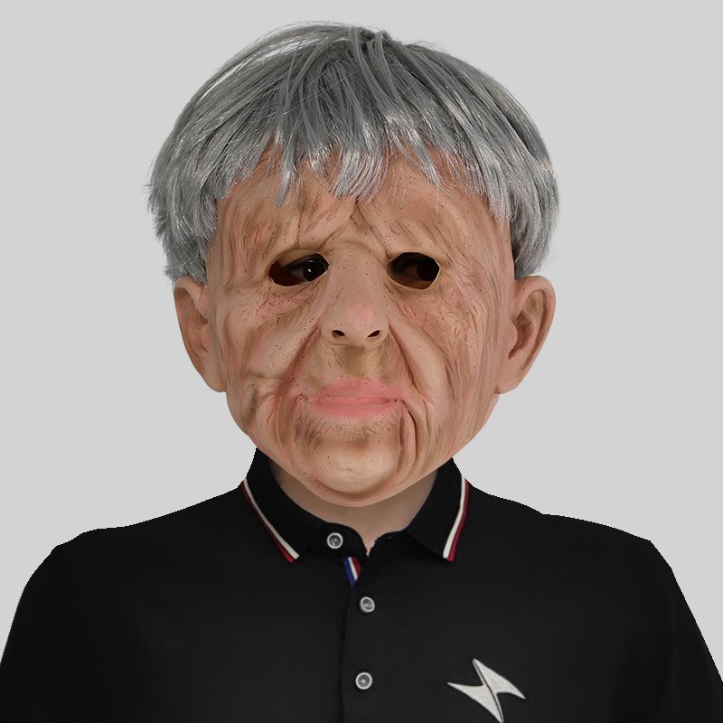 黑发老男人乳胶头套面具化妆舞会恶搞全脸头饰万圣V节派对表演道