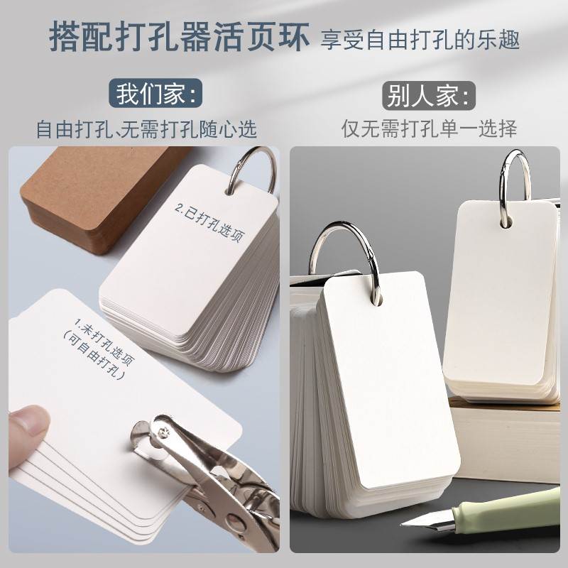 新品Blank card paper handwritten white cardboard message car