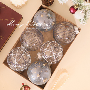圣诞装饰品圣诞球彩球挂饰球diy圣诞树装饰挂件橱窗装饰场景布置