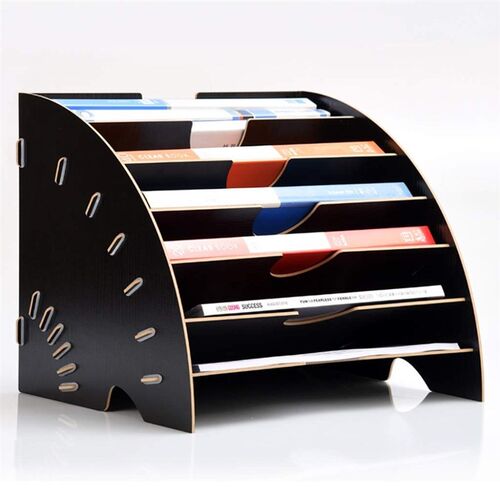 Files Rack Bookshelf Desktop Storage Box A4 File Holder Sect