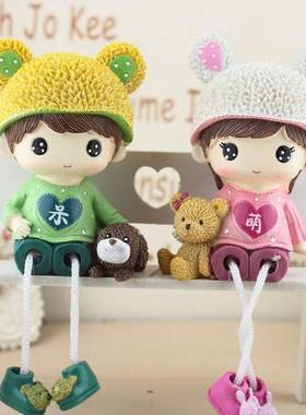 家居房间宿舍办公室卧室客厅酒柜汽车内少女心创T意可爱装饰品摆