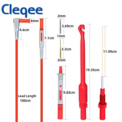P1033B Multimeter Test Probes Leads Kit with Wire Piercing P