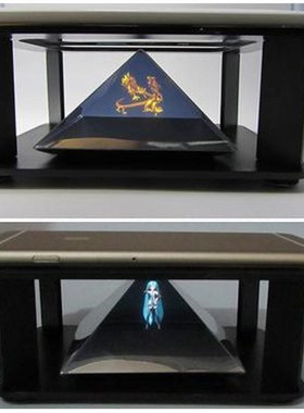 niversal 3D Holographic Display Stand Projector Mini Pyramid