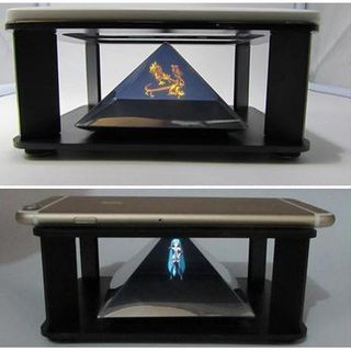 niversal 3D Holographic Display Stand Projector Mini Pyramid