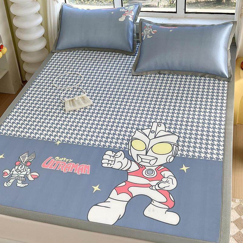 新款夏季冰丝凉席三件套2023新款夏天床单人男孩儿童空调软席子凉,床上用品,冰丝席,淘宝优惠券,粉丝福利购,淘宝优惠卷