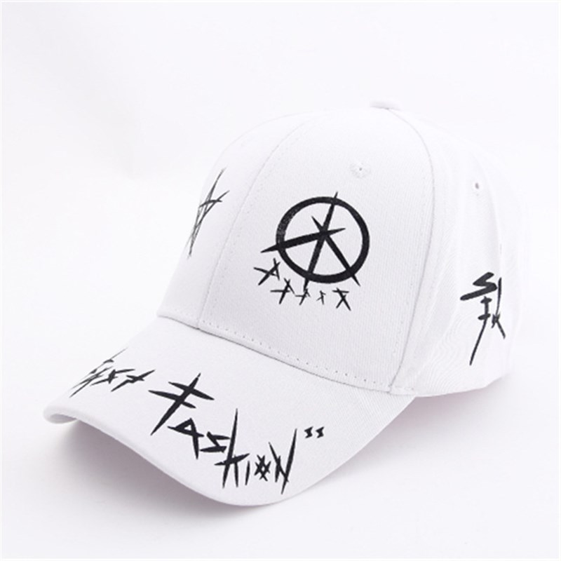 极速Custom Graffiti Snapback Baseball Caps Black and White P