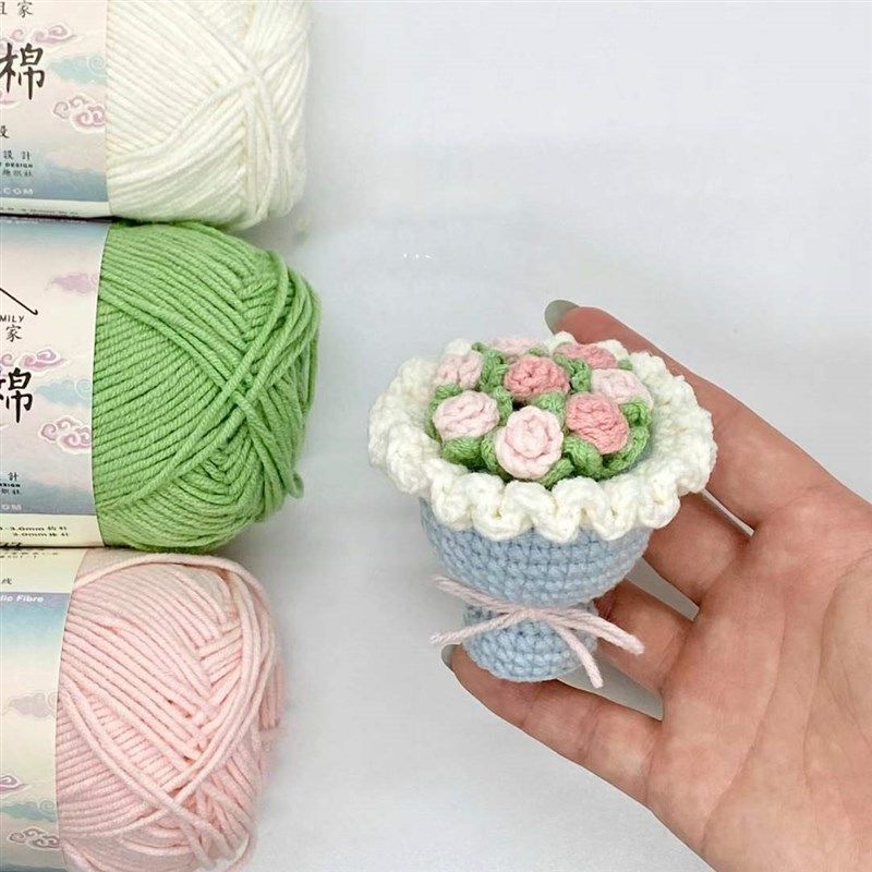 新品手工迷编织毛线你花束手捧花diy材料包挂件钩针自制打发时间,服饰配件/皮带/帽子/围巾,DIY编织材料包,淘宝优惠券,粉丝福利购,淘宝优惠卷