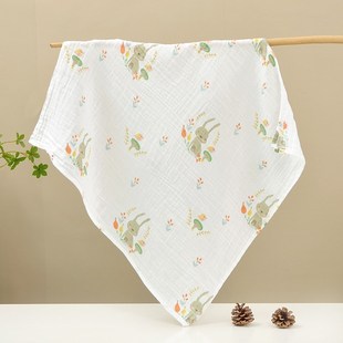 新生儿浴巾婴儿宝宝儿童薄纱布盖被单层吸水2层X纱布盖毯新品