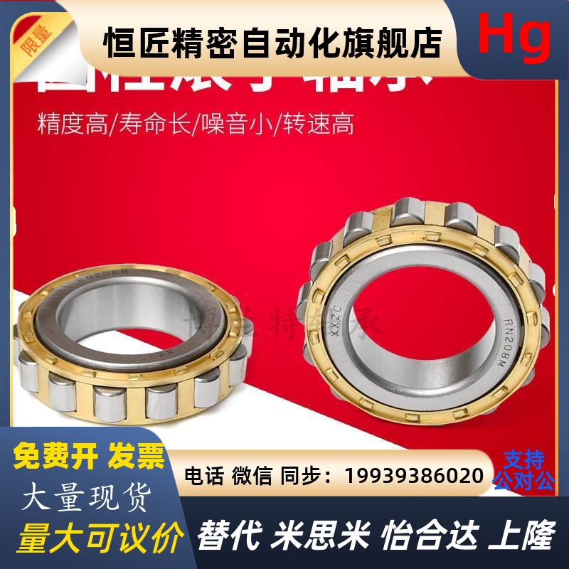 无外圈圆柱滚子轴承RN204M RN205EM 206 207 208 209M现货