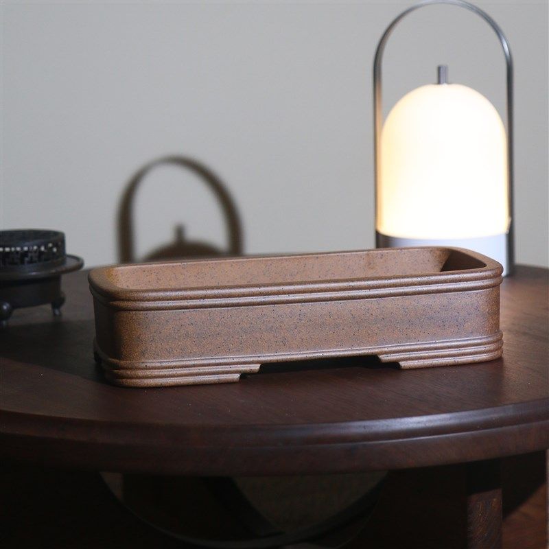 紫砂花盆唯珍柴烧降坡泥仿古马槽盆长方形盆景盆名家盆五线盆,鲜花速递/花卉仿真/绿植园艺,花盆,淘宝优惠券,粉丝福利购,淘宝优惠卷