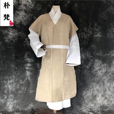 厂传统孝衣麻衣长款孝子服出殡衣服白衣孝服白事用品男士丧服包新