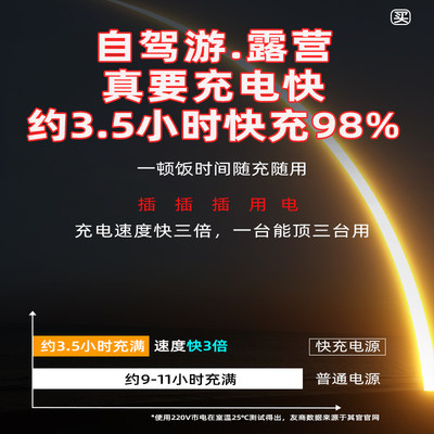 移动电源4度电g自驾游露营大容量房车磷酸铁锂太阳能220v户外电源