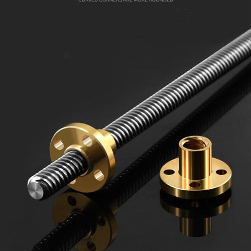 梯形丝杆螺母厂家碳钢丝杠尺寸可定制按图纸加工三角牙丝杆配铜套